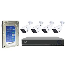 PNI Pakket AHD House PTZ1300 Full HD videobewaking - NVR en 4 buitencamera's 2 MP Full HD 108