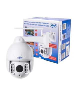 Video Surveillance Camera PNI IP652W WiFi PTZ 1080p 2MP 5X Optical Zoom H265 microSD slot Night Vision 50m IP66 Alarm det