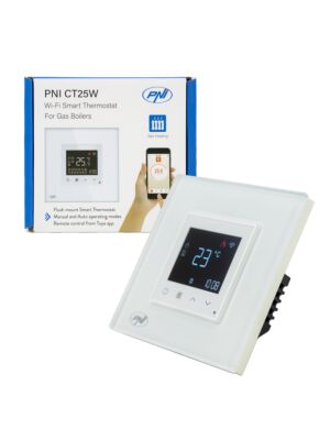 Smart thermostat PNI CT25W WiFi for gas central heating, recessed mounting, 16A, control from the Tuya Sm application