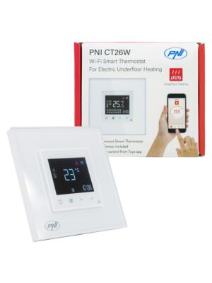 Smart thermostat PNI CT26W WiFi electric floor heating or pumping group, floor sensor included, 10A, m