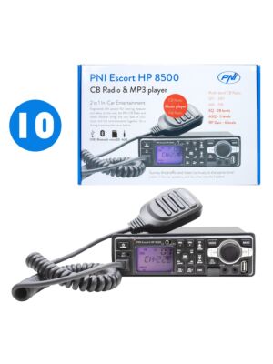 Bax with 10 pcs CB radio station and MP3 player PNI