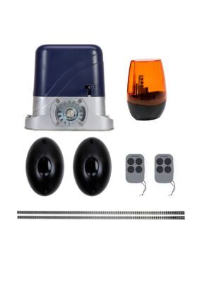 PNI AP800D gate automation kit includes 4m motor rack, photocells, remote control, lamp, 230V develops 1100 N and 8