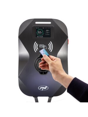 Charging station PNI KW22, 32A, 22KW, for electric cars, 85V - 415V, three-phase, Type 2 cable and 7-pin connector