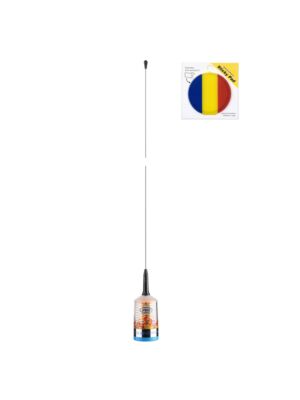 CB antenna package PNI TRUCKER 9000 PL with LED, length 140 cm, 26-28MHz, 1000W with sticky Pad Flag included