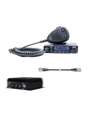 PNI Escort HP 6500 multistandard CB radio station, 4W, AM-FM, 12V, ASQ + KL203P RX-TX amplifier, AM-FM-SSB, 100W, 12V