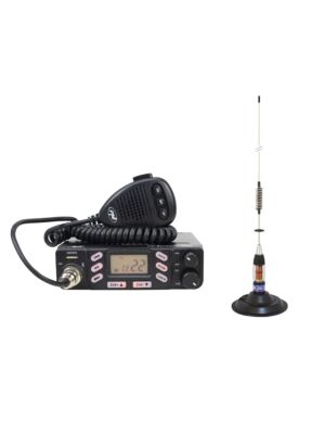 CB radio station package PNI Escort HP 6800 ASQ, 12/24 V with CB antenna PNI ML70 with magnet