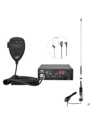 CB PNI ESCORT HP 8001L ASQ radio station pack + CB PNI S75 antenna with cable and fixed mount