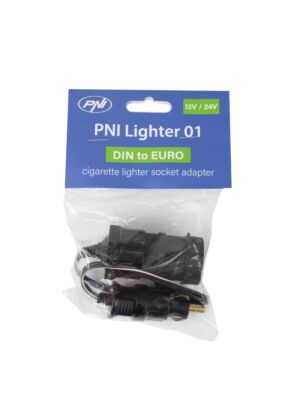 DIN adapter to EURO PNI Lighter 01 cigarette lighter socket with extension cable