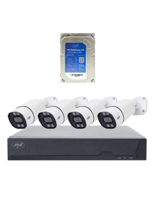 PNI House IPMAX POE 8 video surveillance kit package, NVR with 4 cameras and PNI SafeHouse 1TB HDD