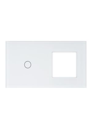 PNI SH611 double glass frame for switch and socket, white