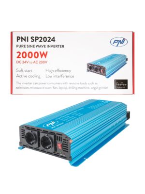 Voltage inverter PNI SP2024 24V power supply 230V output 2000W pure sine wave