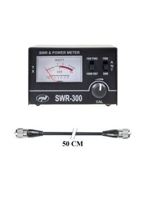 PNI SWR-300 PWR-SWR Meter Reflectometer Package, for SWR measurement and PNI R50 connection cable