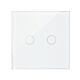 Ladder head switch and double cross head switch with PNI CS220 glass touch, white with LED indicator