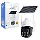 PNI IP74 Live AOV Black Light 4MP GSM 4G video surveillance camera with solar panel and 16000 mAh Always On Vide battery
