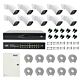 PNI House IP816 NVR package with 10 PNI IP780 4MP cameras, source, switch, cables, plugs and splitters