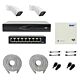 PNI House IP816 NVR package with 2 PNI IP740 4MP cameras, source, switch, cables, plugs and splitters