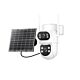 IP974S GSM 4G AOV video surveillance camera, PTZ, dual lens 2MP + 2MP, 8W solar panel, 7800mAh block battery