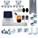 Complete PNI AP800D self-supporting gate automation kit, motor, wheels, photocells, remote control, lamp, 6-meter rack.