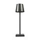 Table lamp PNI gray, warm light, with battery