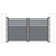 PNI MAB3000 aluminum swing gate set with two sheets of 1.5m and height 1.7m
