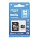 64GB PNI MicroSD memory card with SD adapter
