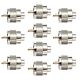 Set of 10 pieces PNI PL259 short plug for RG58 cable with gold-plated central pin 6 mm