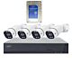 PNI House IPMAX POE 8 video surveillance kit package, NVR with 4 cameras and PNI SafeHouse 1TB HDD
