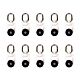 Set of 10 rings PNI PT923I for curtain rail, drapery PNI PT923