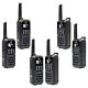 Kit of 6 portable radio stations PNI PMR R80 PRO 0.5W, 16 channels, Waterproof IP67, with LED flashlight, SOS button, VOX, USB-C