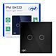 PNI SH222 glass double touch switch, black with LED indicator, 10A, 2X200W