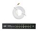PNI SW016 Switch Package, 16 x 10/100/1000 Mbps, Gigabit, Metal Enclosure and 3m CAT8 Patch PNI U8030W