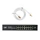 PNI SW016 16 x 10/100/1000 Mbps switch package, Gigabit, metal case and 1.5m CAT8 patch PNI U8015W