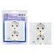 PNI WP222W simple x2 built-in socket with white glass frame