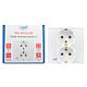 PNI WP222W simple x2 built-in socket with white glass frame