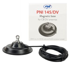 Magnetic base PNI 145/DV 145mm contains 4m cable and plug PL259