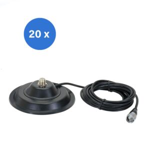 Box with 20 pieces magnetic base PNI 145/PL 145mm contains 4m cable and PL259 plug