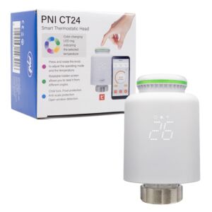 PNI CT24 Smart Thermostatic Head for Radiator, Tuya Smart Mobile App