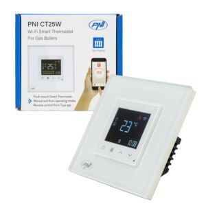 Smart thermostat PNI CT25W WiFi for gas central heating, recessed mounting, 16A, control from the Tuya Sm application