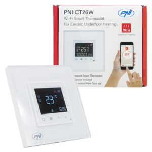 Smart thermostat PNI CT26W WiFi electric floor heating or pumping group, floor sensor included, 10A, m