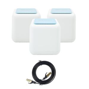 PNI GB1200 Gigabit Wi-Fi Mesh System Package and 1bc S/STP CAT7 flat network cable PNI U7015B 1.5m