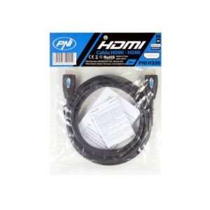 PNI H300 High-Speed 1.4V HDMI cable, plug-in, Ethernet, gold-plated, 3m