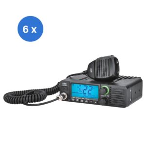 6-piece CB PNI Escort HP 40 Multistandard Radio Station Box, 4W, AM, FM, 12-24V, ASQ, RF Gain