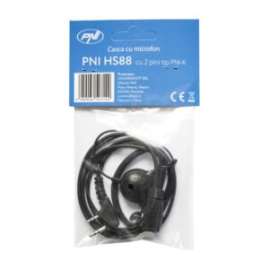 Headphone with PNI HS88 microphone with 2 pins PNI-K plug