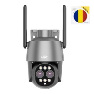 PNI House IP574 video surveillance camera package with Wi-Fi, PTZ, dual lens and sticky Pad Flag included