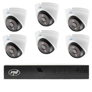 Video surveillance package with 6 cameras and 20 meters of cables included