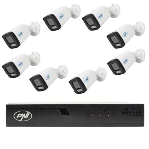Video surveillance package with 8 cameras and 20 meters of cables included