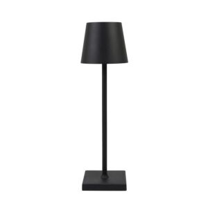 Black PNI table lamp, warm light, with battery