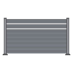 PNI MAB1200 aluminum fence sheet, 1.2 m long and 2 m high