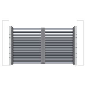 PNI MAB3000 aluminum swing gate set with two sheets of 1.5m and height 1.7m
