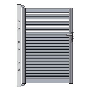 PNI MAB900 aluminum pedestrian gate, 0.9 m long and 1.5 m high